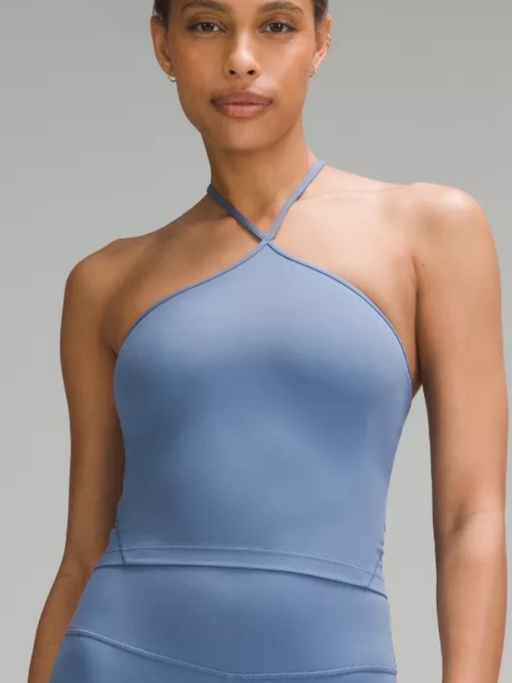 lululemon athletica Sky Blue Strappy Crop Top